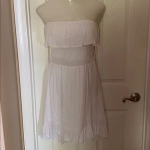 BCX Strapless White Sun Dress